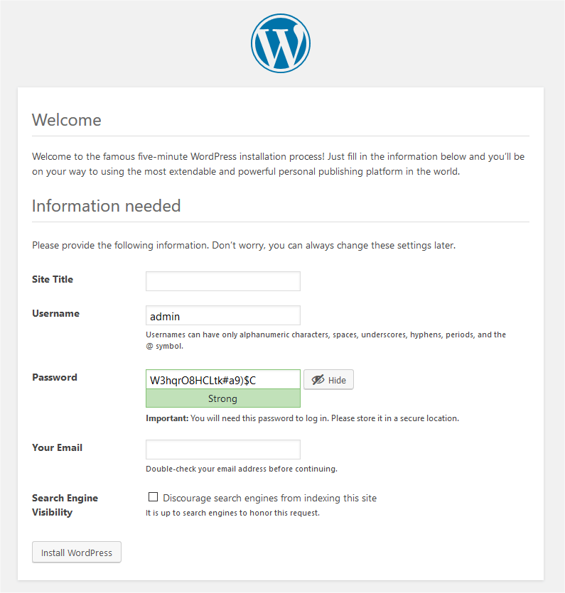 cara install wordpress di xampp